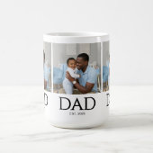 Dad Est Established Classic Caps White Photo Kaffeetasse (Mittel)