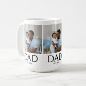 Dad Est Established Classic Caps White Photo Kaffeetasse (Vorderseite Links)