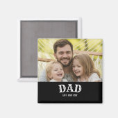 Dad Est Personalisiert 20XX Magnet (Vorderseite/Rückseite)