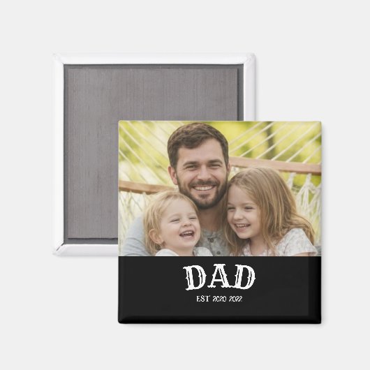 Dad Est Personalized 20XX Magnet (Vorderseite/Rückseite)