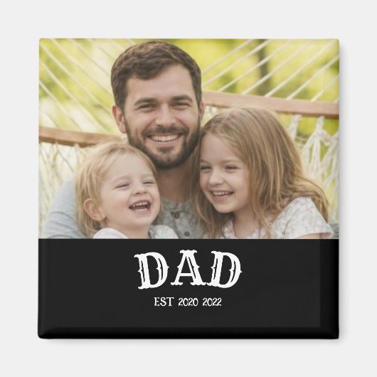 Dad Est Personalized 20XX Magnet (Vorne)