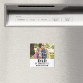 Dad Est. Year Name Modern Script White Magnet (In Situ (Geschirrspüler))