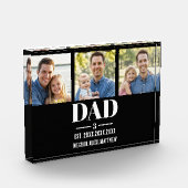 Dad Est. Year Name Number 3 Photo Acrylic Block (Links)