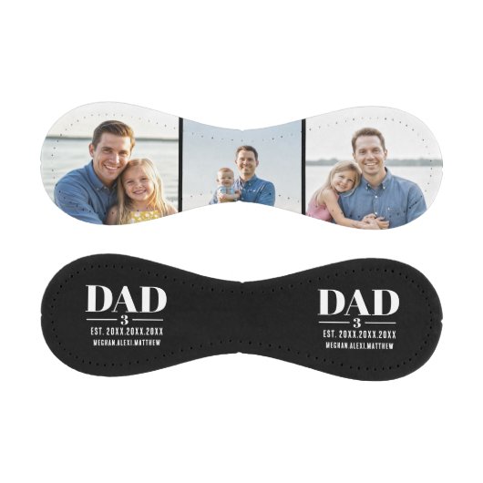 Dad Est. Year Name Number 3 Photo Bold Font Baseball (Paneele)