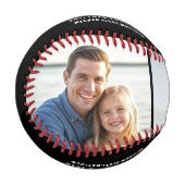 Dad Est. Year Name Number 3 Photo Bold Font Baseball (Vorderseite Links)