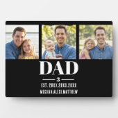 Dad Est. Year Name Number Bold Font 3 Photo Fotoplatte (Vorderseite)