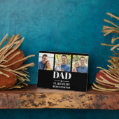 Dad Est. Year Name Number Bold Font 3 Photo Fotoplatte (Seite)