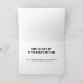 Dad Est. Year Name Number Bold Font 3 Photo Karte (Innenseite)