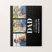 Dad Est. Year Name Number Bold Font 3 Photo Puzzle (Vertikal)