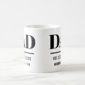 Dad Est. Year Name Number Bold Font Kaffeetasse (Mittel)