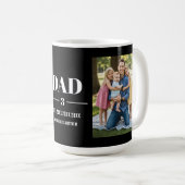 Dad Est. Year Name Number Bold Font Photo  Kaffeetasse (VorderseiteRechts)