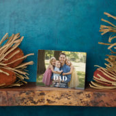 Dad Est. Year Name NumberBold Font Photo Block Fotoplatte (Seite)