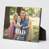 Dad Est. Year Name NumberBold Font Photo Block Fotoplatte (Seite)