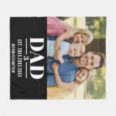 Dad Est. Year Names Number Bold Font Photo Fleecedecke (Vorderseite (Horizontal))