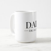 Dad Established 2026 Kaffeetasse (Vorderseite Links)