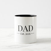 Dad Established 2026 Zweifarbige Tasse (Mittel)