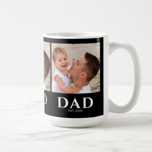 Dad Established Black 3 Photo Kaffeetasse (Rechts)