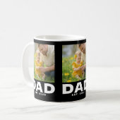 Dad Established Black 3 Photo Kaffeetasse (Vorderseite Links)