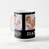 Dad Established Black 3 Photo Kaffeetasse (Vorderseite Links)