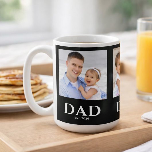 Dad Established Black 3 Photo Kaffeetasse