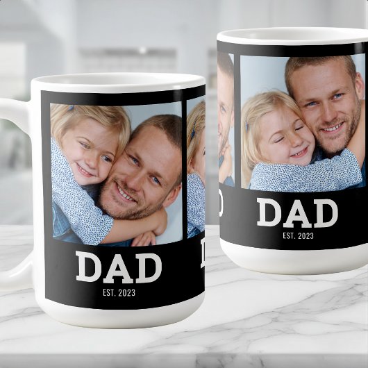 Dad Established Black 3 Photo Kaffeetasse