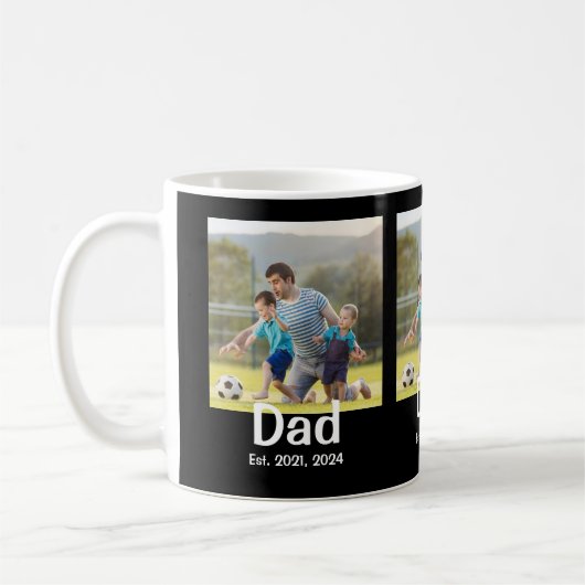 Dad Established Black 3 Photo  Kaffeetasse (Links)