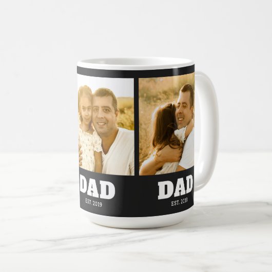 Dad Established Black Bold 3 Photo Kaffeetasse (VorderseiteRechts)