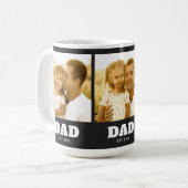 Dad Established Black Bold 3 Photo Kaffeetasse (Vorderseite Links)