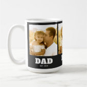 Dad Established Black Bold 3 Photo Kaffeetasse (Links)