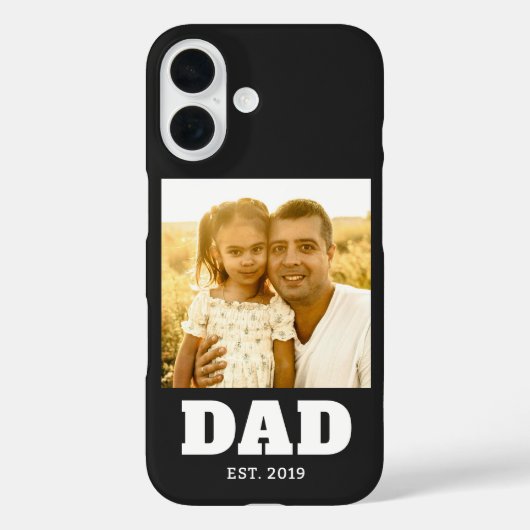 Dad Established Black Bold Photo Case-Mate iPhone Hülle (Rückseite)