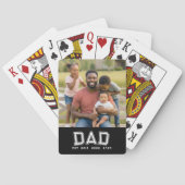 Dad Established Black Bold Photo  Spielkarten (Rückseite)