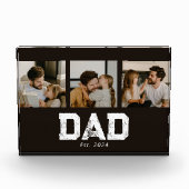 Dad Established Black Fun 3 Photo Fotoblock (Vorderseite)