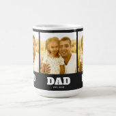 Dad Established Bold Black 3 Foto Kaffeetasse (Mittel)