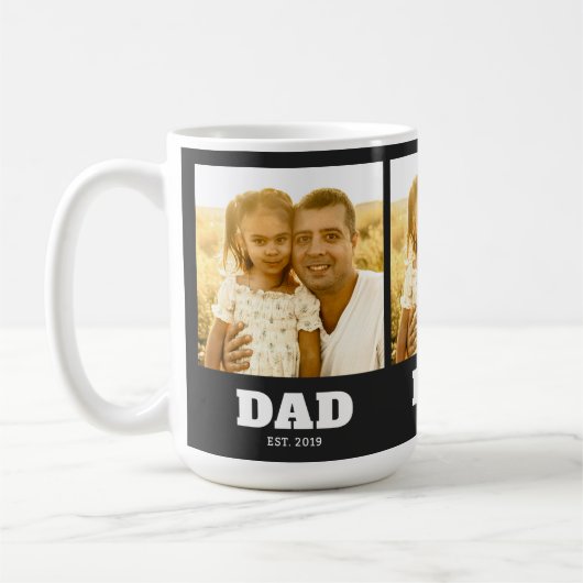 Dad Established Bold Black 3 Foto Kaffeetasse (Links)