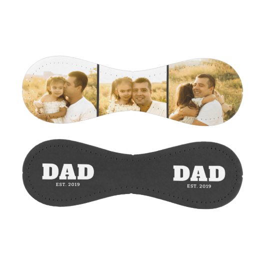 Dad Established Bold Black 3 Photo Baseball (Paneele)