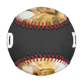 Dad Established Bold Black 3 Photo Baseball (Rückseite)