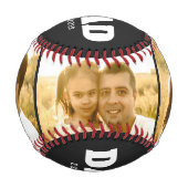 Dad Established Bold Black 3 Photo Baseball (Vorderseite)