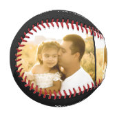 Dad Established Bold Black 3 Photo Baseball (Vorderseite Links)