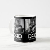 Dad Established Bold Black 3 Photo Coffee Mug Kaffeetasse (Vorderseite Links)