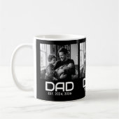 Dad Established Bold Black 3 Photo Coffee Mug Kaffeetasse (Links)