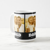 Dad Established Bold Black 3 Photo Kaffeetasse (Vorderseite Links)