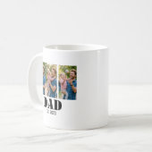 Dad Established Bold Black Font 3 Photos Kaffeetasse (Vorderseite Links)