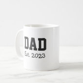 Dad Established Bold Black Text White Kaffeetasse (Vorderseite Links)