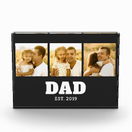 Dad Established Bold Text Black 3 Photo Fotoblock