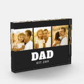 Dad Established Bold Text Black 3 Photo Fotoblock (Links)