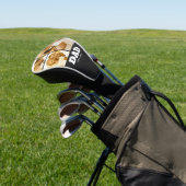 Dad Established Bold Text Black 3 Photo Golf Headcover (In SItu)