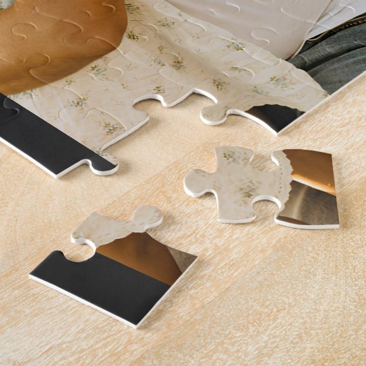 Dad Established Bold Text Black 3 Photo Puzzle (Seite)