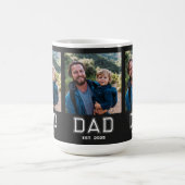 Dad Established Bold Typography Black 3 Foto Kaffeetasse (Mittel)