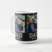 Dad Established Bold Typography Black 3 Foto Kaffeetasse (Vorderseite Links)