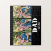 Dad Established Bold White & Black Modern Font Puzzle (Vertikal)